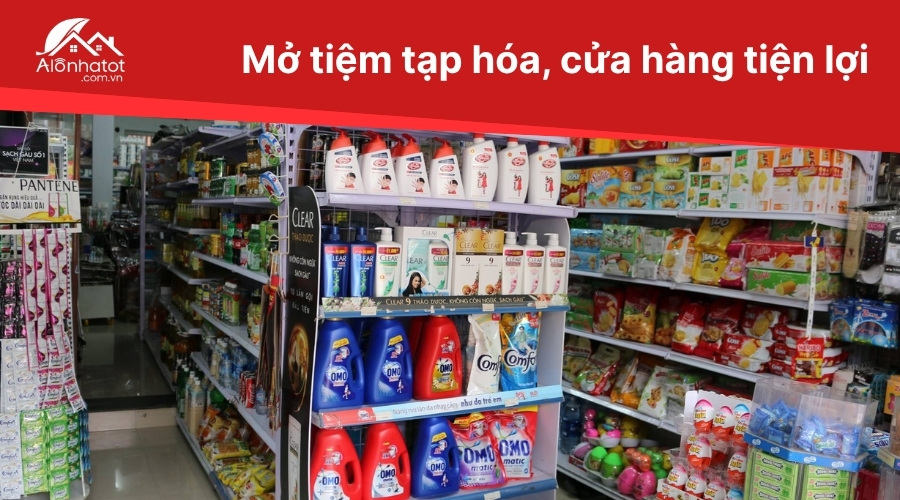 Tiệm tạp hóa khu dân cư đông đúc