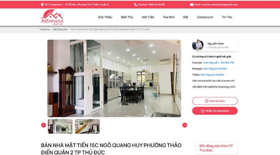 Đầu tư bất động sản 15C Ngô Quang Huy Thảo Điền 