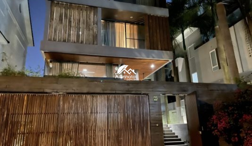 Bán biệt thự River Mark Trần Não 300m2 Hầm 4 lầu hiện đại
