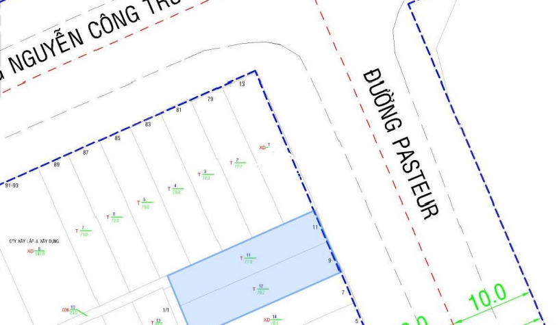Bán Đất 9-11-13 Pasteur Quận 1 | 154,7m² | 360 Tỷ 