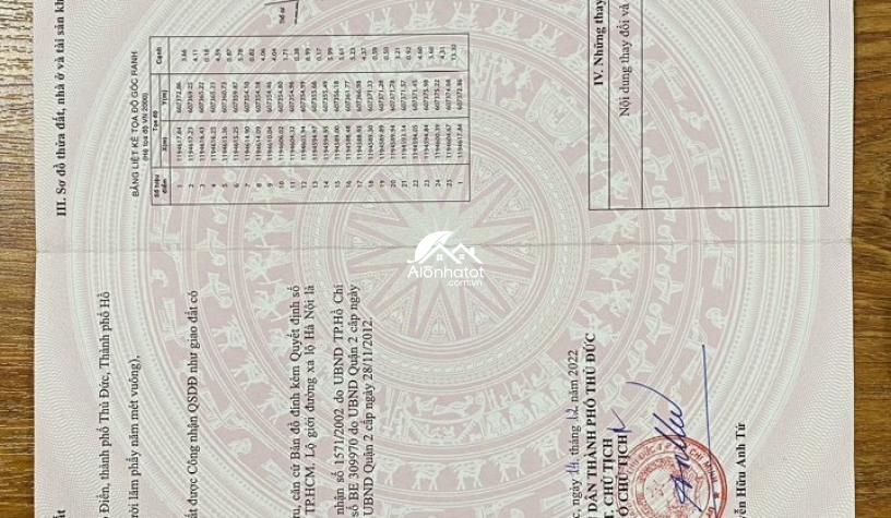 Bán đất mặt tiền 21-23 Xa Lộ Hà Nội Thảo Điền Quận 2